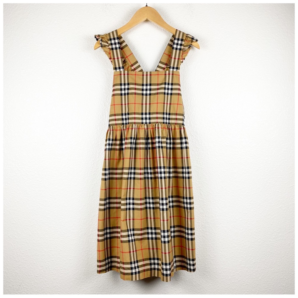 Burberry Tan Plaid Sleeveless Kids Dress